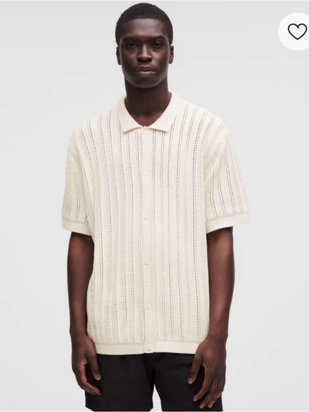 Men’s lululemon Cotton-Blend Short Sleeve Polo/ Light Ivory